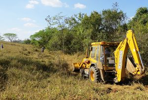 A primeira etapa é de limpeza e medição (Foto: Antônio Carlos/PMD)