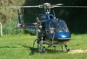 Helicóptero utilizado na ação. Foto: Divulgação Polícia Militar