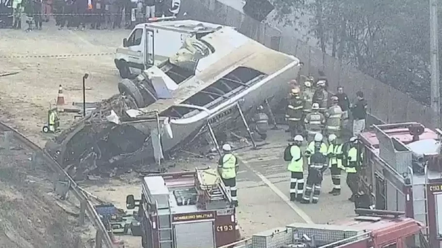 Acidente com ônibus de torcedores do corinthias