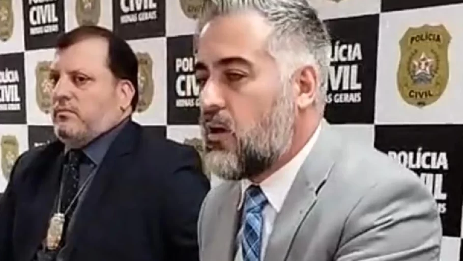 delegado marcelo nunes na coletiva do caso da biomédica lorena marcondes