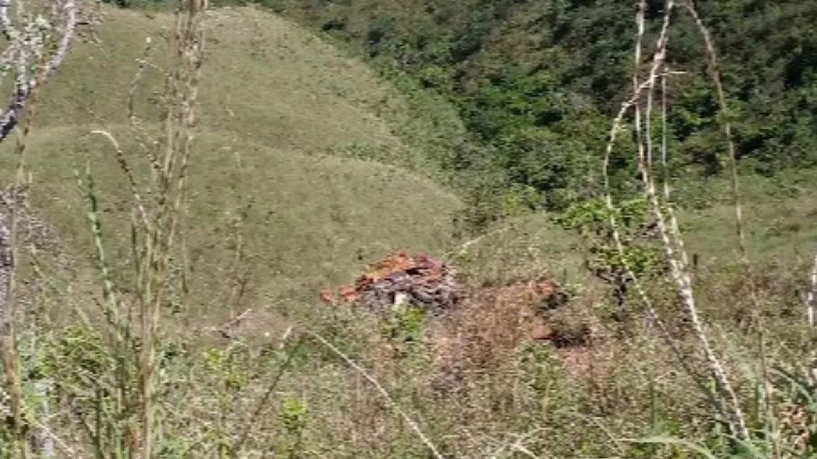 Motorista capota caminhão, cai em ribanceira e é içado pelos bombeiros