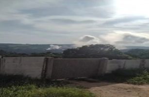 Explosão em fábrica de fogos em Samonte.(FOTO: Reprodução Redes Sociais)
