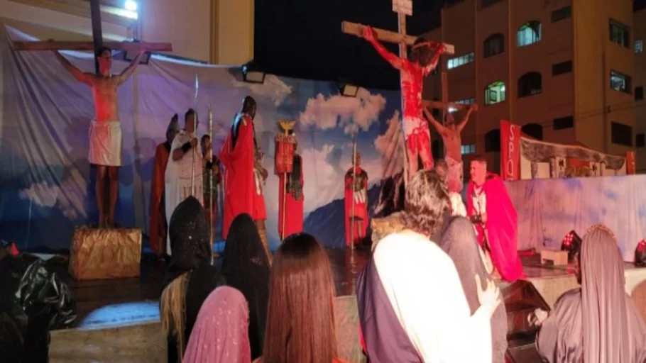 Padre de não permite teatro da Paixão de Cristo na Catedral, Divinópolis. (FOTO: Reprodução Grupo Teatral Nova Jerusalem)