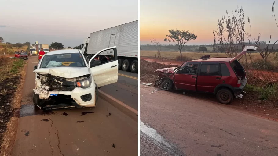 Grave acidente na BR-262 em Luz deixa uma pessoa morta e quatro feridos