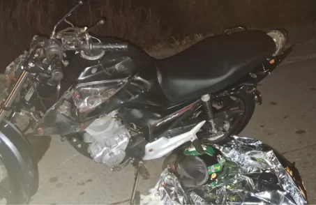 Motociclista morre após bater em vaca na BR-262 em Pará de Minas