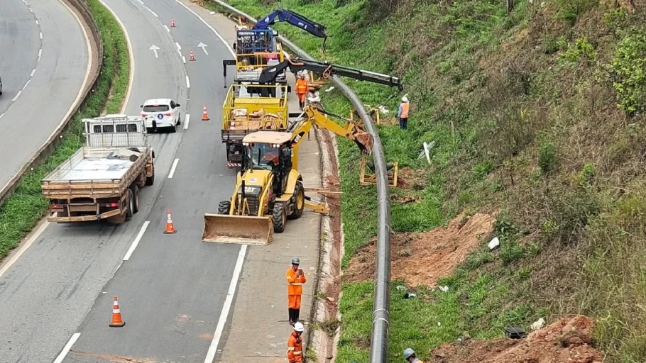 obras gasoduto no centro-oeste de minas