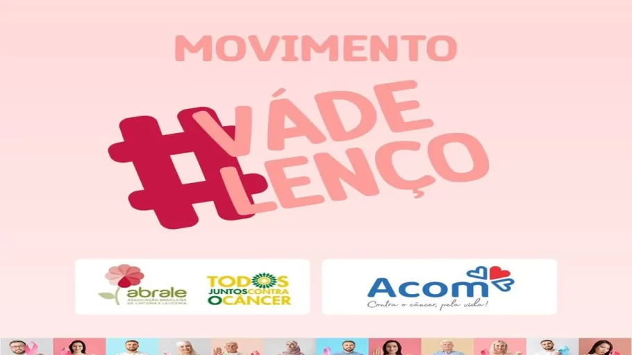 Acom convida população para aderir ao movimento #VáDeLenço.(FOTO: Divulgação ACOM)