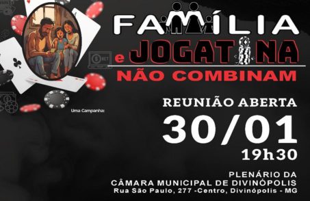 Reunião em Divinópolis discutirá os impactos dos jogos online nas famílias. (FOTO: Divulgação)